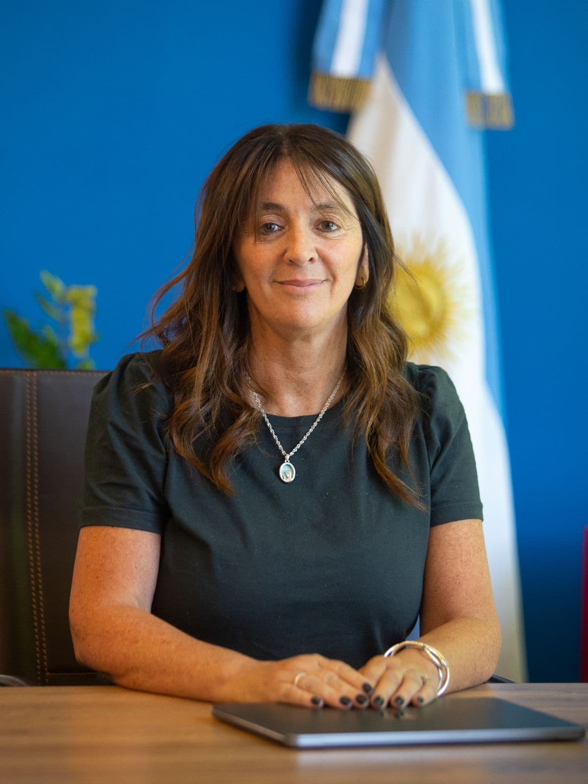 Mariana Berbeglia en una feria de SUTFRA